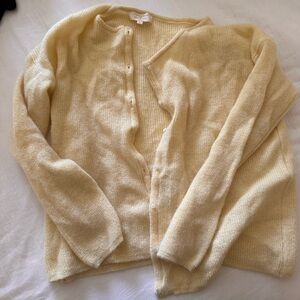 Sézane yellow  Gaspard Knit Sweater NWOT SZ l